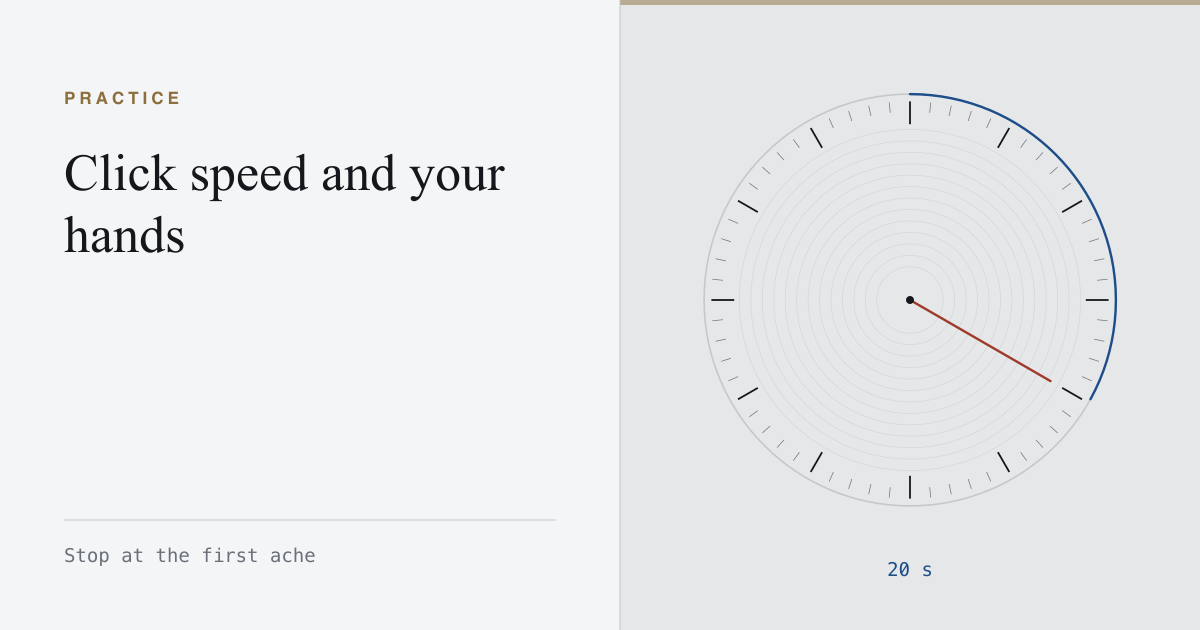 A chronometer dial marked twenty seconds