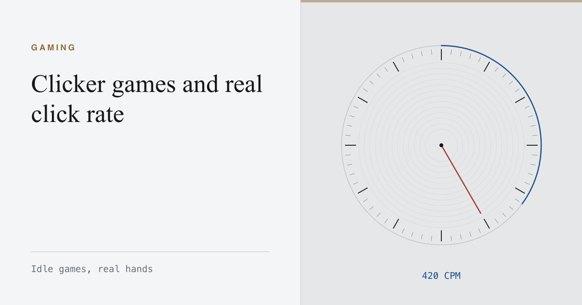 A chronometer dial reading 420 clicks per minute